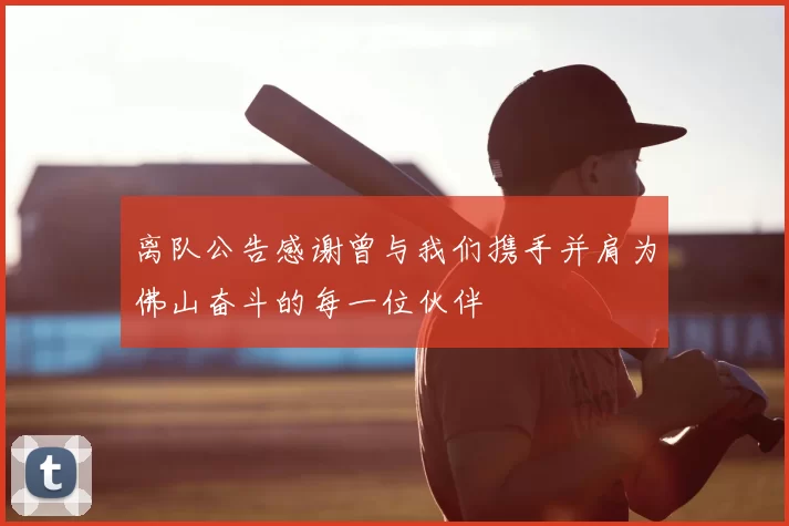 离队公告感谢曾与我们携手并肩为佛山奋斗的每一位伙伴